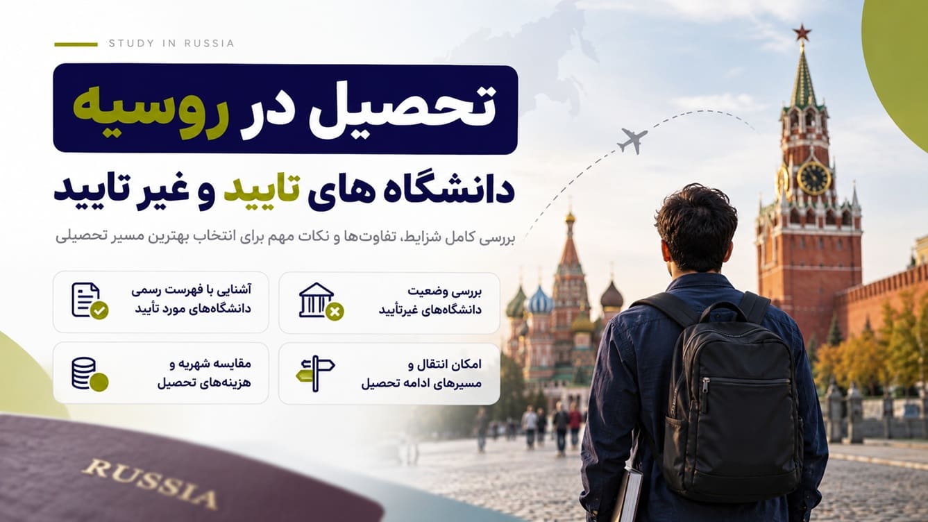 راهنمای دانشگاههای غیرتأیید روسیه و شرایط ارزشیابی مدرک